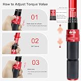 ATsafepro 3/8 inch Drive Torque Wrench Set 5-60 Nm with Adapters view 4