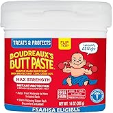 Boudreaux&rsquo;s Butt Paste Maximum Strength Diaper Rash Cream, 14 Oz Jar | Diaper Cream for Baby, Ointment With Zinc Oxide, Fast Relief, Overnight Protection, Moderate to Irritated Diaper Rash