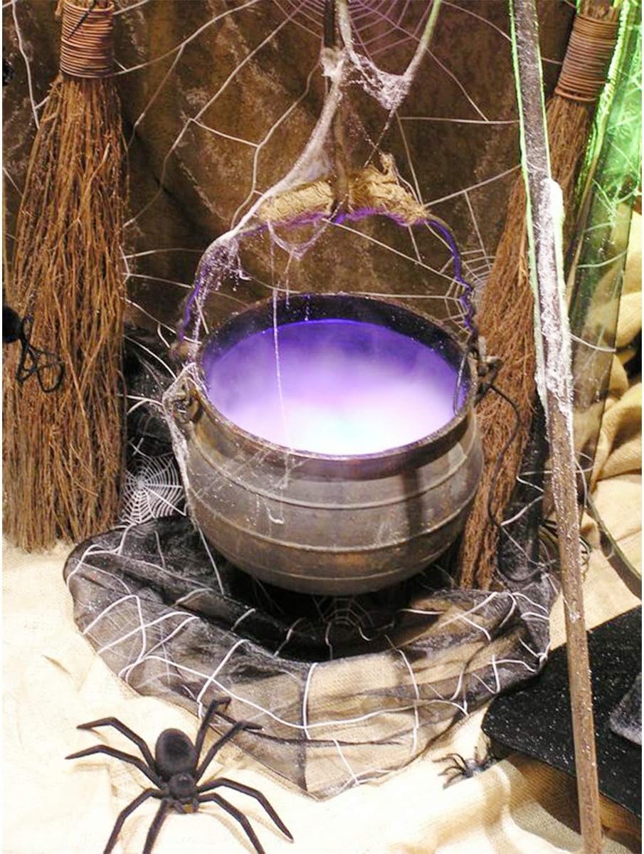 Akeydeco Halloween Party Mist Maker,Ultrasonic Water Pond Fountain Fogger 12 LED Red Yellow and Blue Light Flashes Aluminum Atomizer Air Humidifier for and Rockery Fish Tank Vase Birdbath Deco: Home & Kitchen