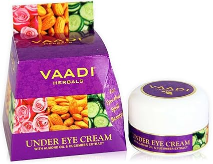 Vaadi Herbals Under Eye Cream, Almond Oil and Cucumber Extract, 30g