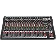 Audio Mixer 16 Channel Bluetooth Live Studio LED Display Professional USB Mixing Console with 3-Band EQ Sound Board Console DJ Studio Audio Mixer for PC Recording Music (16 Channel)