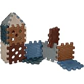Careplay Oversized Waffle Grid Building Blocks Set, 16-Piece Set | Easy-to-Use Building Toys for Toddlers and Kids, Neutral Color Scheme, Ages 18 Months to 5 Years, 10 Year Assurance