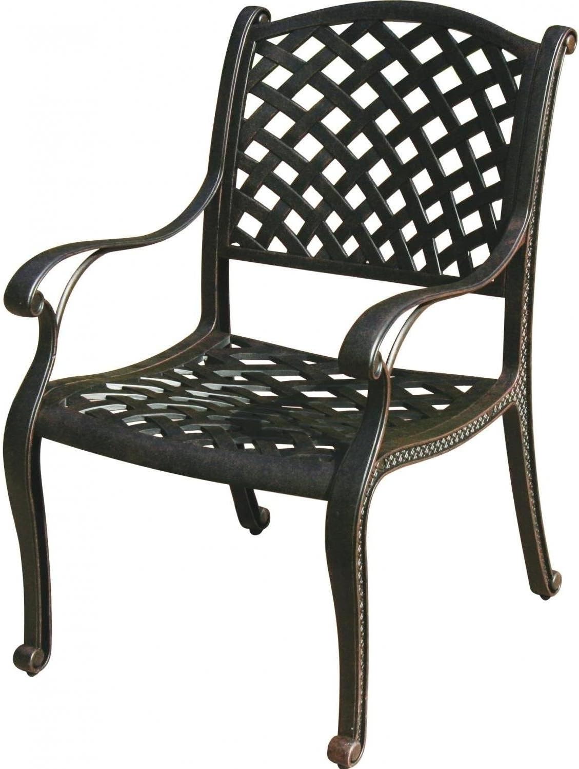 amazon outdoor chairs on Amazon Com Darlee Nassau Cast Aluminum Patio Dining Chair Antique Bronze Garden Outdoor
