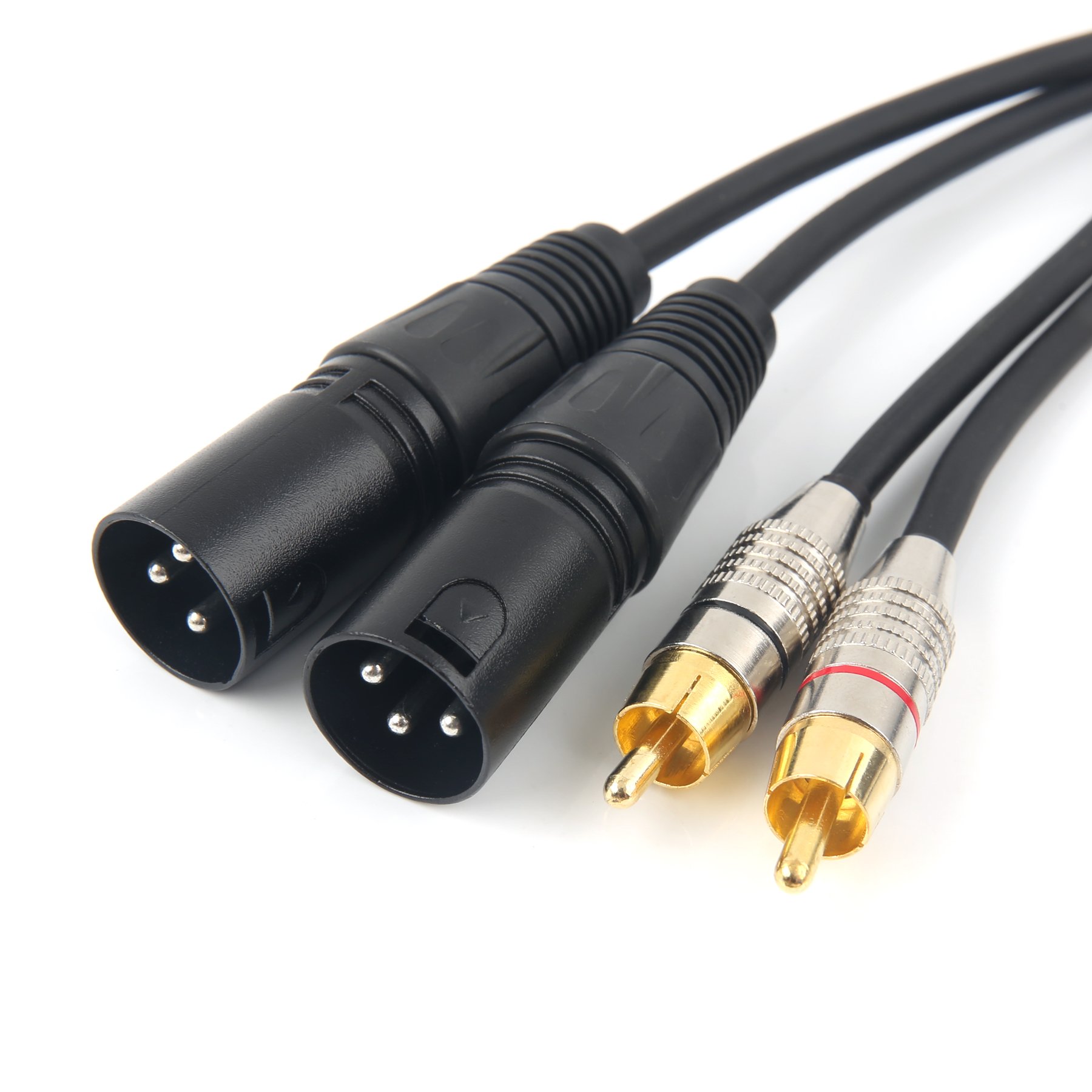 SiYear Dual XLR to Dual RCA Male Phono Plug HIFI Audio Unbalanced Cable,Two XLR 3Pin to 2 RCA Connection Microphone Patch Cable(10FT/3M) — image 1