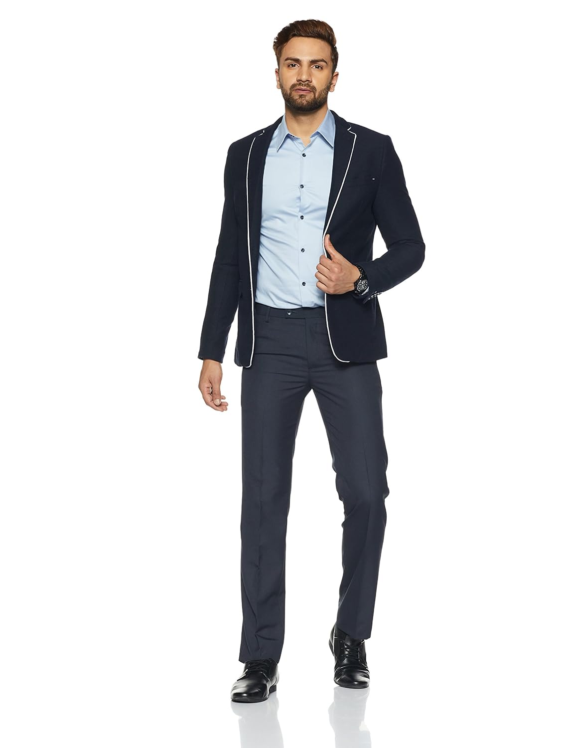 arrow men's pleat-front formal trousers