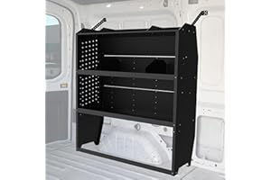 MELIPRON Van Shelves Fit Ford Transit, RAM ProMaster, Chevy Express, Nissan NV, Sprinter, Steel Cargo Van Shelving Storage System, 42" W x 46" H x 13" D