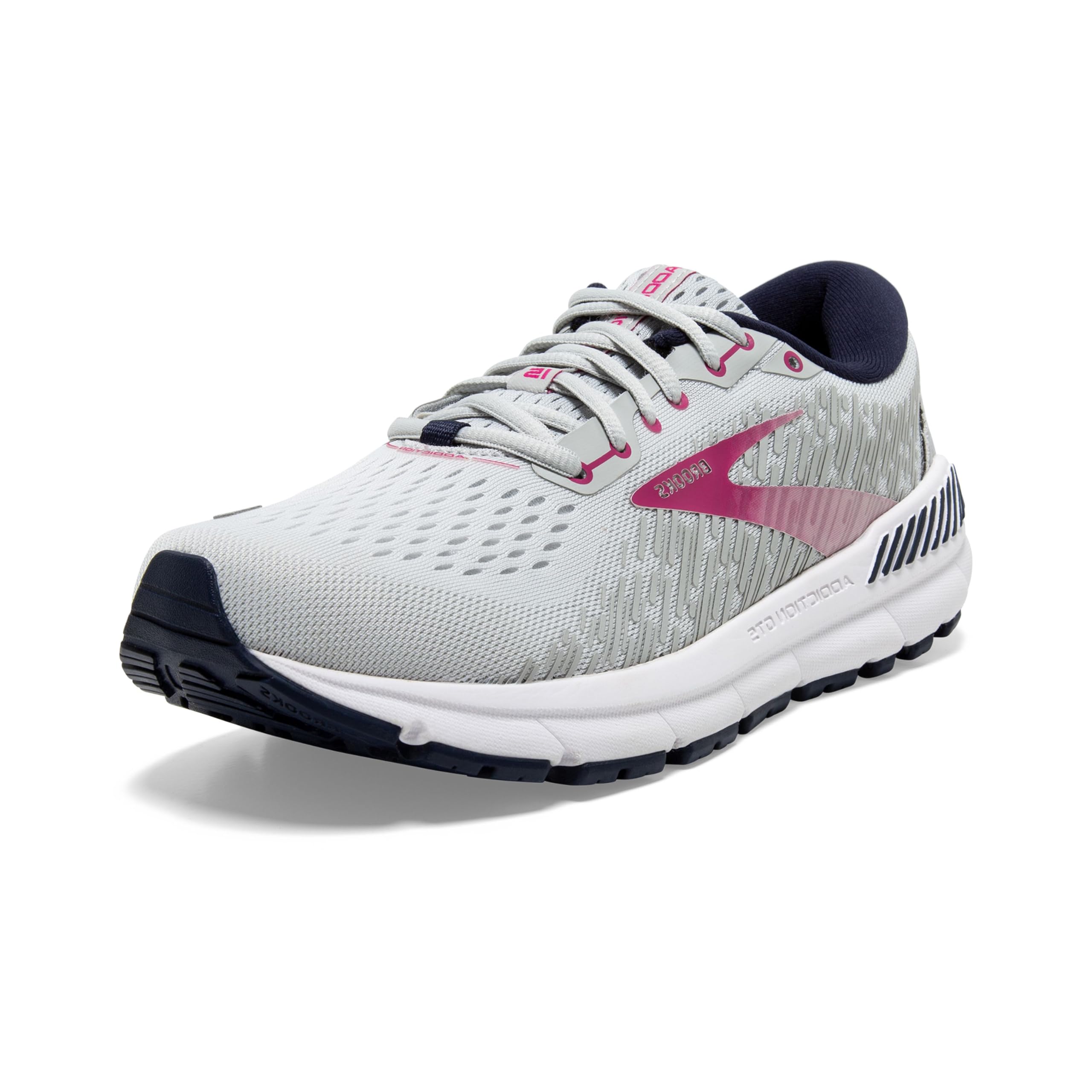 Photo 1 of Brooks Women's Addiction GTS 15 Supportive Running Shoe - Oyster/Peacoat/Lilac Rose - 9 Wide