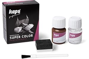 Kaps Dye With Primer For Natural And Synthetic Leather Shoes, Super Color And Preparer, 70 Colors (171 - Brandy)