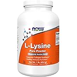 NOW Supplements, L-Lysine (L-Lysine Hydrochloride) Powder, Supports Collagen Synthesis*, Amino Acid, 1-Pound