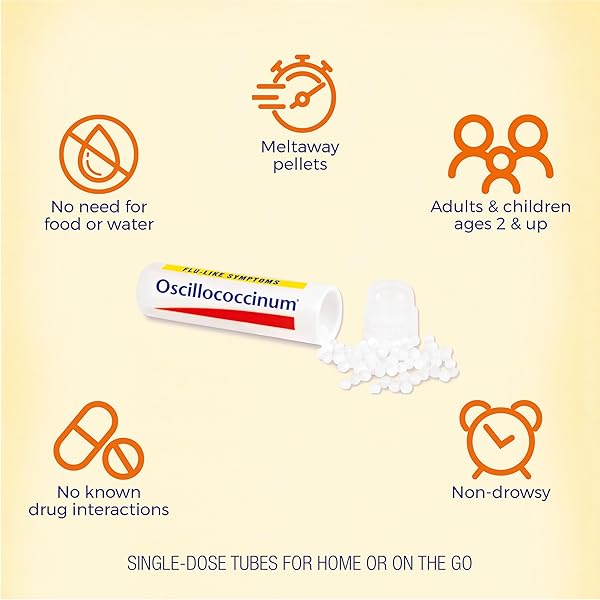 BOIRON OSCILLOCOCCINUM FOR RELIEF FROM FLU-LIKE SYMPTOMS OF BODY ACHES, HEADACHE, FEVER, CHILLS, AND FATIGUE – 30 DOSES