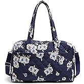 Performance Twill Medium Travel Duffle Bag, Blooms and Branches Navy
