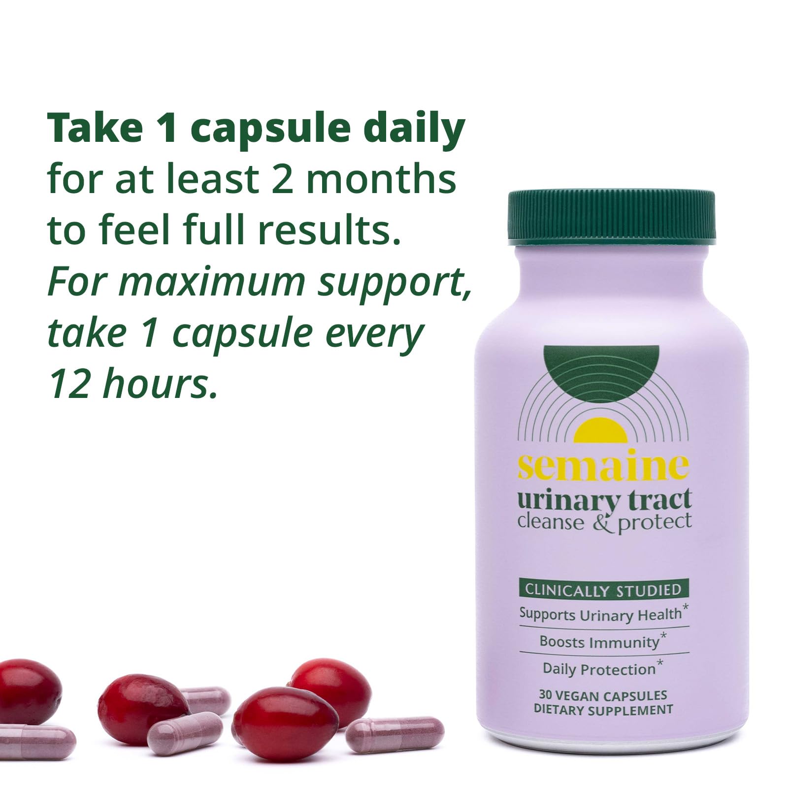 Urinary Tract Cleanse & Protect – 30 ct, Bladder Support Supplement for Women, Flushes Urinary Tract. Combines Cranberry Proanthocyanidins with Hibiscus.