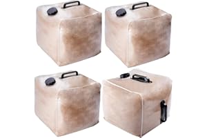 LFUTARI 4 Pcs Pool Ladder Weights, 50 LB Universal Pool Steps Weight SandBag, Plastic Fillable Anchor Bag Container Pool Stair Weights for Above Ground Swimming Pool Entry System(Without Sand)