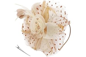 KalluliCC Fascinators Hat for Women, Tea Party Derby Cocktail Fancy Dress for Cocktail Tea Party Bridal Wedding