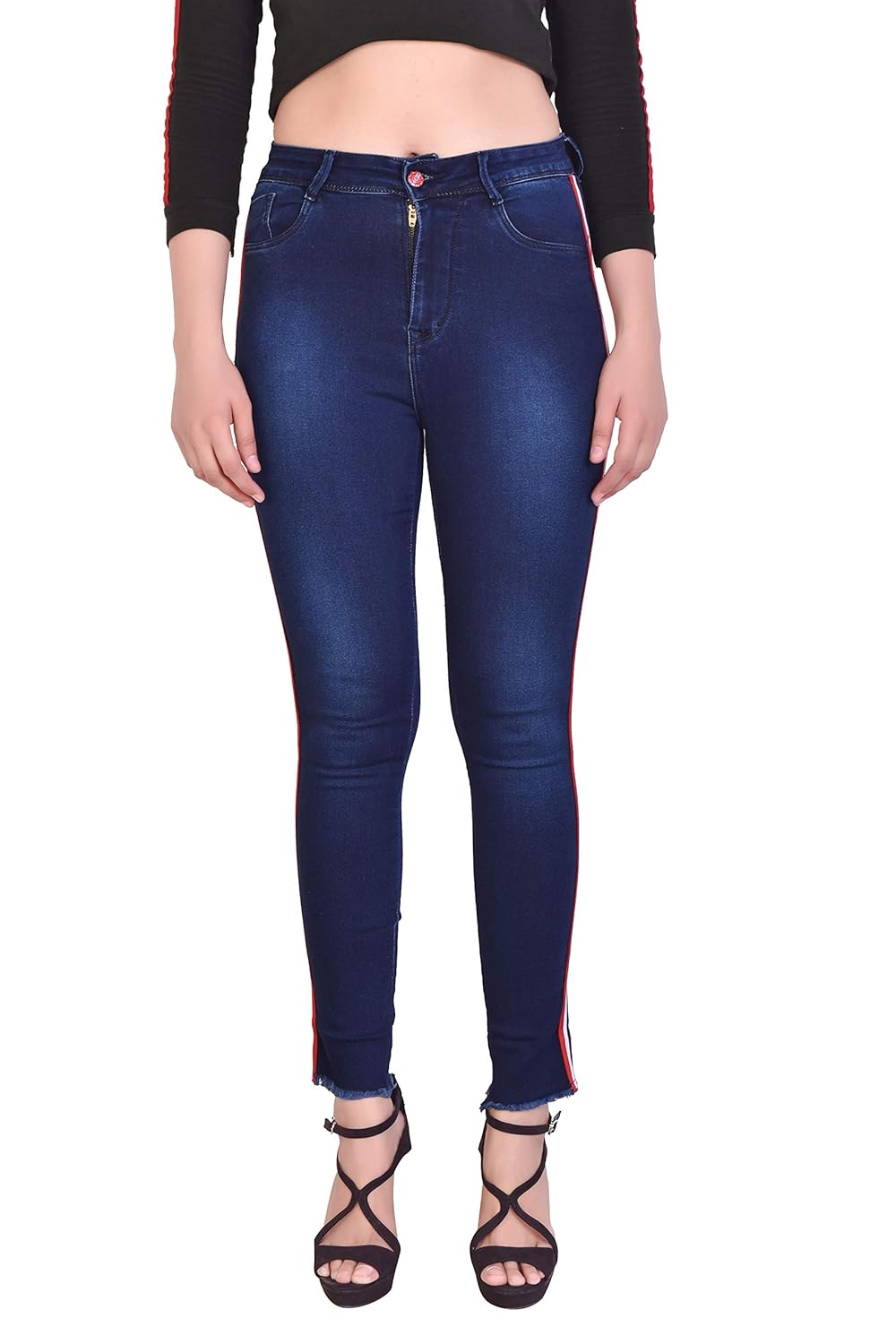 jeans with ripped bottoms