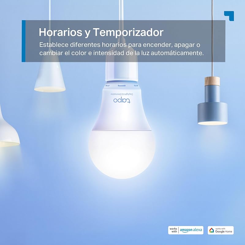 Tp-link tapo l520e - lâmpada led inteligente, lâmpada wifi sem necessidade de hub, branco neutro 4000k, regulável, e27, 8,7w/806lm, compatível com alexa, echo e google home