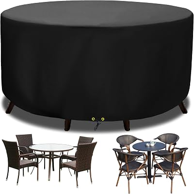 Funshot Round Garden Table Cover 130x70cm Waterproof UV 420D Oxford