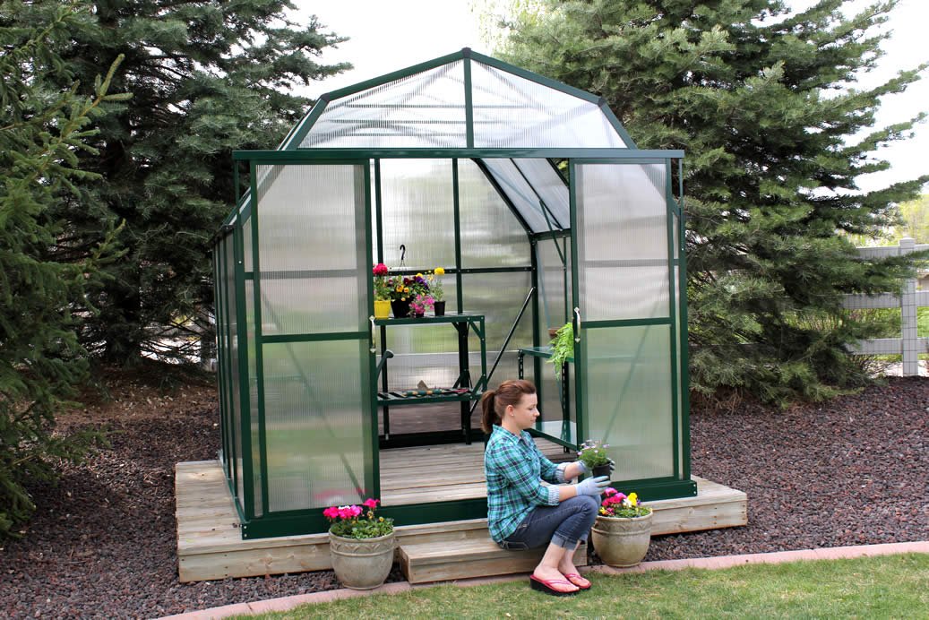 Grandio Elite 8x8 Greenhouse Kit 10mm TwinWall Polycarbonate Amazon