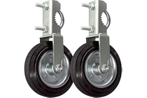 ForoGore 2 Pack Gate Wheel for Metal Swing Gate with 1-5/8" Thru 2" Gate Frames, Heavy Duty Fence Gate Wheel, Gate Helper Wheel Gate Support Wheel Gate Caster for Chain Link Fence