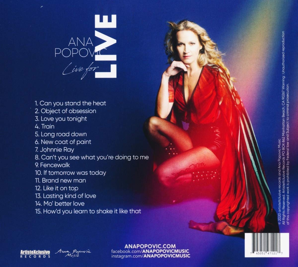 POPOVIC, ANA - Live For Live - Amazon.com Music