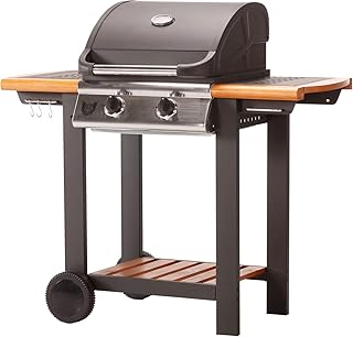 BBQ Chief MAXXUS Gasgrill Timber - Grillwagen in attraktivem Design mit Holzapplikation - in verschiedenen Größen erhältlich (Timber 2.0)