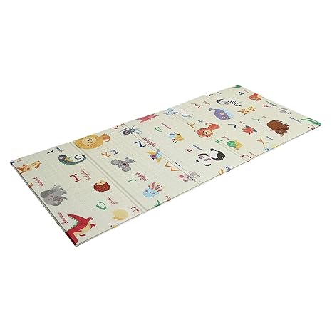 Egab Baby Folding mat Play mat Foam playmat Crawl mat Waterproof Portable Kids Baby Toddler Outdoor or Indoor Use Non Toxic (Desgin1, 6 x 6.5 ft)