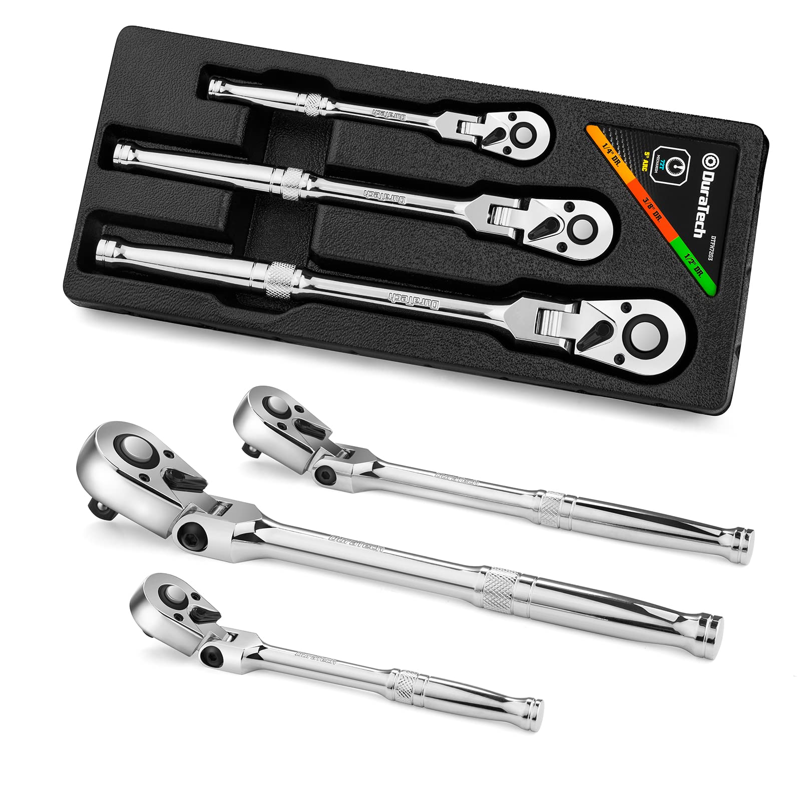 DURATECH 3-Piece Flex-Head Ratchet