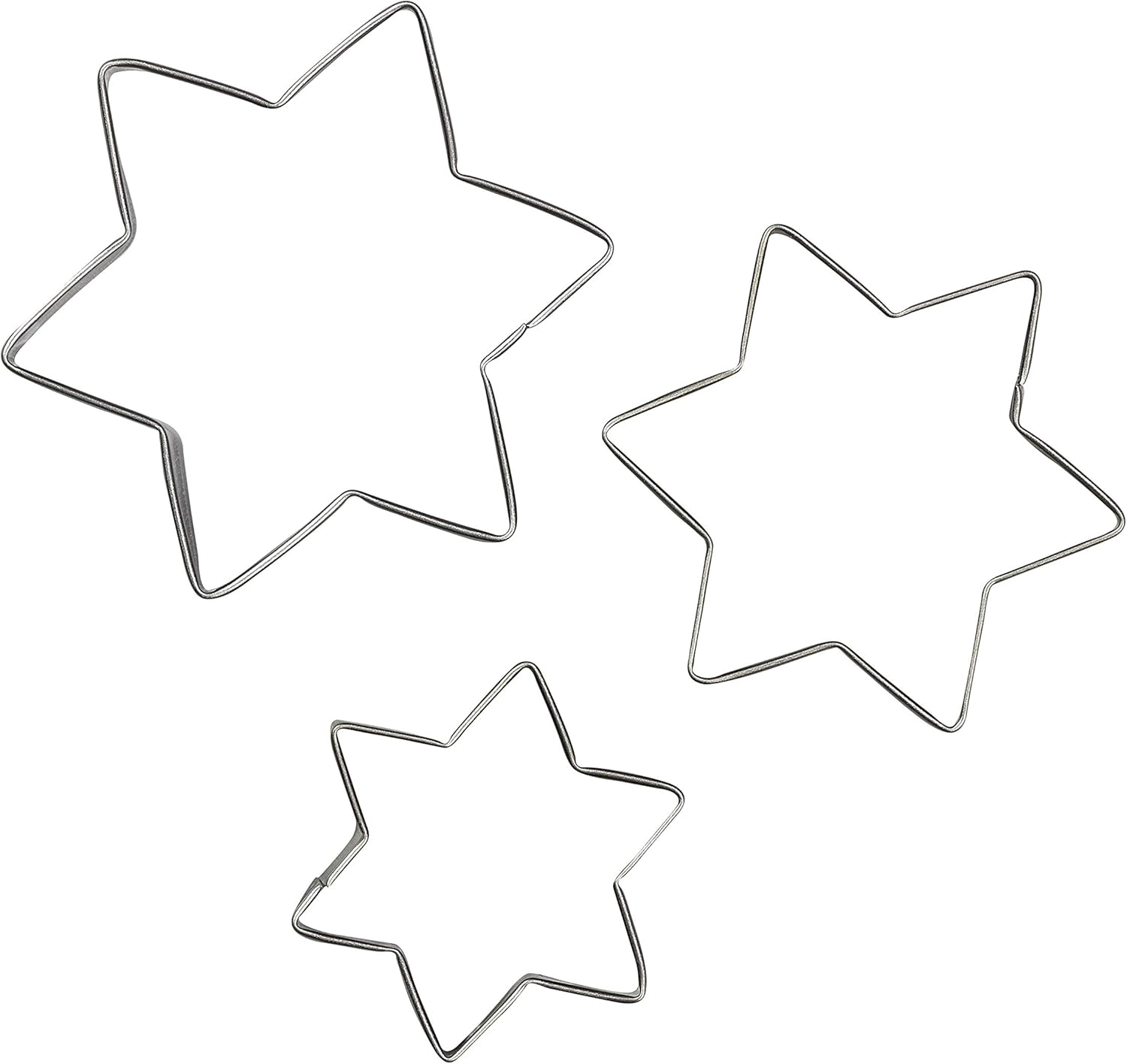 Tala Stainless Steel Star Shaped Cookie Cutters, Set of 3 Cutters in Different Sizes Ideal for use with Pastry Icing - Image 3