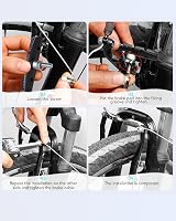 AGPTEK 4 Pairs 70mm V Brake Pads with Hex Nuts Spacers for Road MTB view 6
