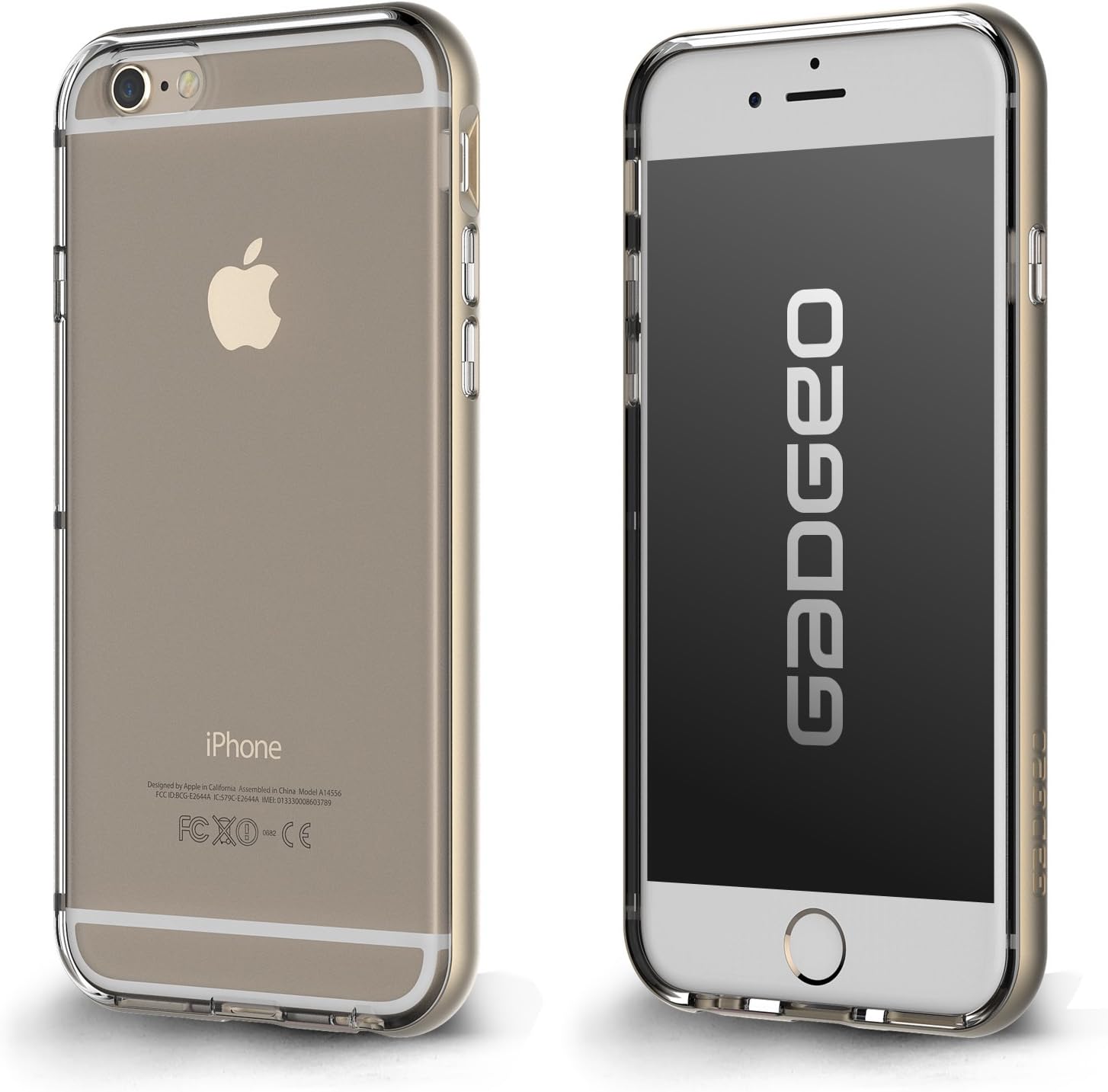 Gadgeo iPhone 6 6s Clear Transparent Silicone Gel Bumper Case Cover - Soft Flexible TPU with Tough Designer Surround - Best iPhone 6 6s Slim Protective Case Cover Includes Screen Protector Film