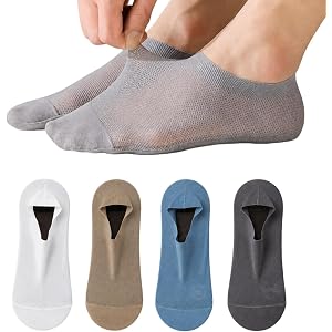 Ultra Thin Liner Non Slip No Show Socks Women Men | Invisible Breathable Anti-Slip Socks, Mens Ice Silk Mesh Moisture-Wicking