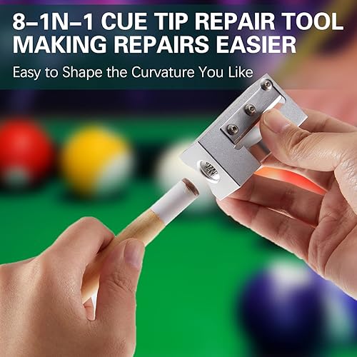 2-in-1 Billiard Pool Cue Tips Shaper Lightweight Portable Easy To Carry Multifunctional Pool Cue Tip Stick Shaper Repair Tool Buy Cheaply On