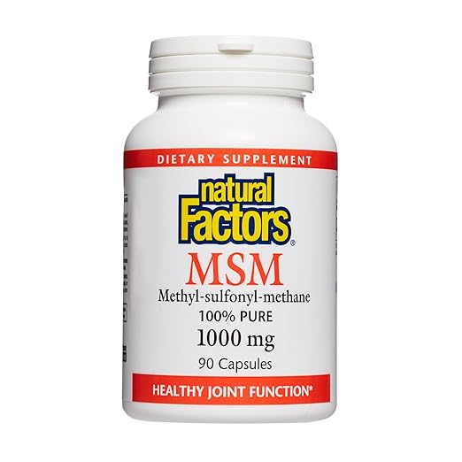 Amazon.com: Natural Factors, MSM 1000 mg, Supports Healthy Joints, Hair, Skin and Nails, 90 Capsules (90 Servings): Health & Personal Care
