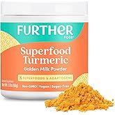 Further Food Superfood Turmeric Root Powder - Maximum Absorption, Natural Immune Booster, Golden Milk Blend, Sugar Free, Keto, Vegan, Non-GMO, 2.12 Oz