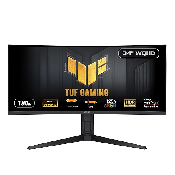 ASUS TUF GAMING 34” 1440P 1500R CURVED MONITOR...