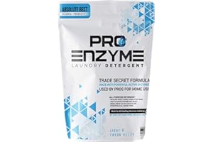 ABSOLUTE BEST CLEANING PRODUCTS Pro-Enzyme Laundry Detergent Powder, Non-Irritating Professional Strength Natural Active Enzymes - Powerful Sweat, Odor & Stain Remover for Activewear, Clothing, Bedding, Use in All Machines, 96 Loads