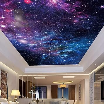 Benutzerdefinierte Tapete Decke Aufkleber Wandbild 3d Schone Sternenhimmel Wohnzimmer Schlafzimmer Zenith Decke Dekoration Wandmalerei Kunst Amazon De Baumarkt