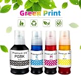 JoyPrinting GI-51 Ink Bottle 4 Pack Black Cyan Magenta Yellow for Canon Pixma view 4