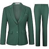 Kelyaa Women's 2 Piece Suit Lady 2 Button Business Work Office Slim Fit Blazer Jacket Pants Set