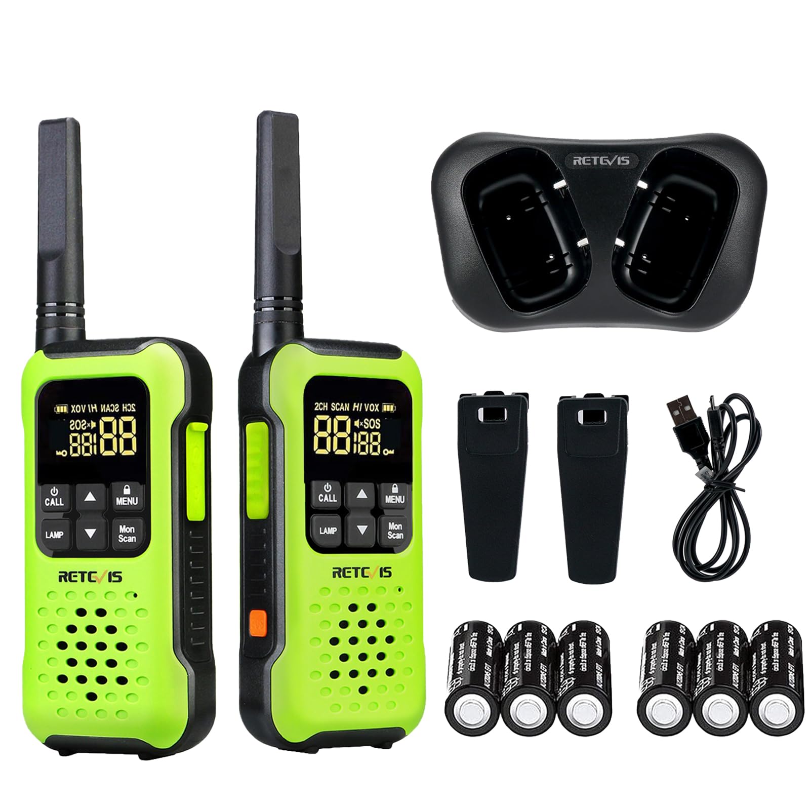 Retevis RT649P Walkie Talkies for Adults, IP67 Waterproof Floating Walkie Talkies Long Range, PMR446 License-Free 2 Way Radios, Rechargeable 1200mAh with SOS Alarm, for Ski Fishing (1 Pair)