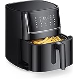 Air Fryer, XL Airfryer 6 Quart Cooker with 50 Recipes for Family, Small Appliance with 11 Cooking Functions and Voice Reminde