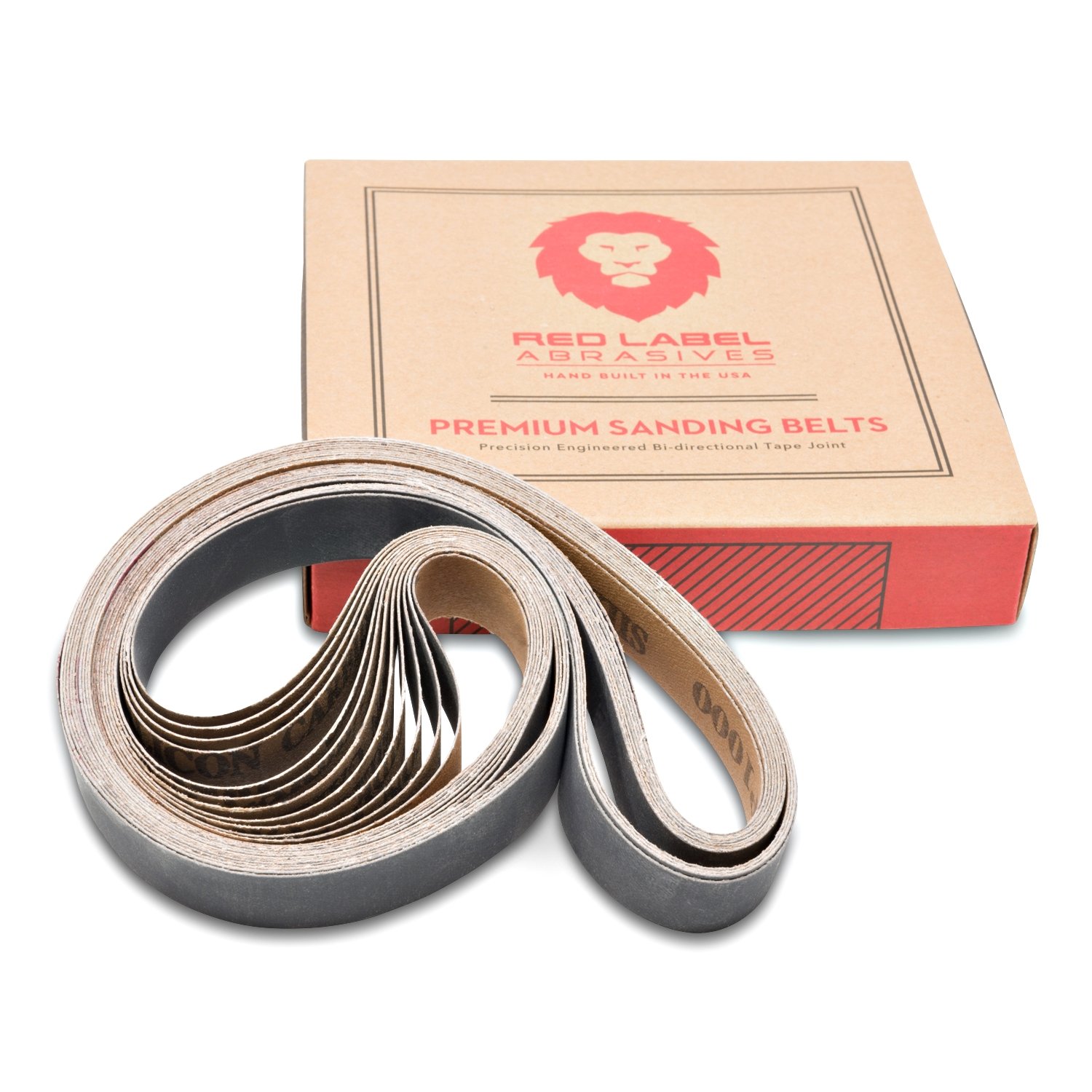 1 X 30 Inch 80 Grit Silicon Carbide Sanding Belts, 12 Pack