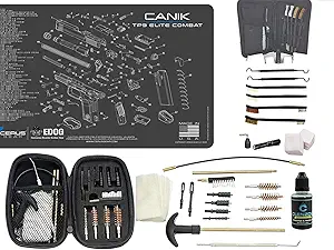 EDOG Tac Pac Compatible with Canik TP9 Elite Combat (Exploded View) Pistol Cleaning Mat &amp; Range Warrior Handgun Cleaning Kit &amp; E.D.O.G. Tac Pak Cleaning Essentials
