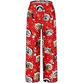 HONGTEYA Girls Christmas Pants with Pockets Soft Long Loose Kids Plaid Bottom Indoor Outdoor Xmas Holiday 8-14 Years