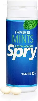 Spry Xylitol Peppermint Mints Sugar Free Candy 45 Count Non-GMO Gluten Free view 4