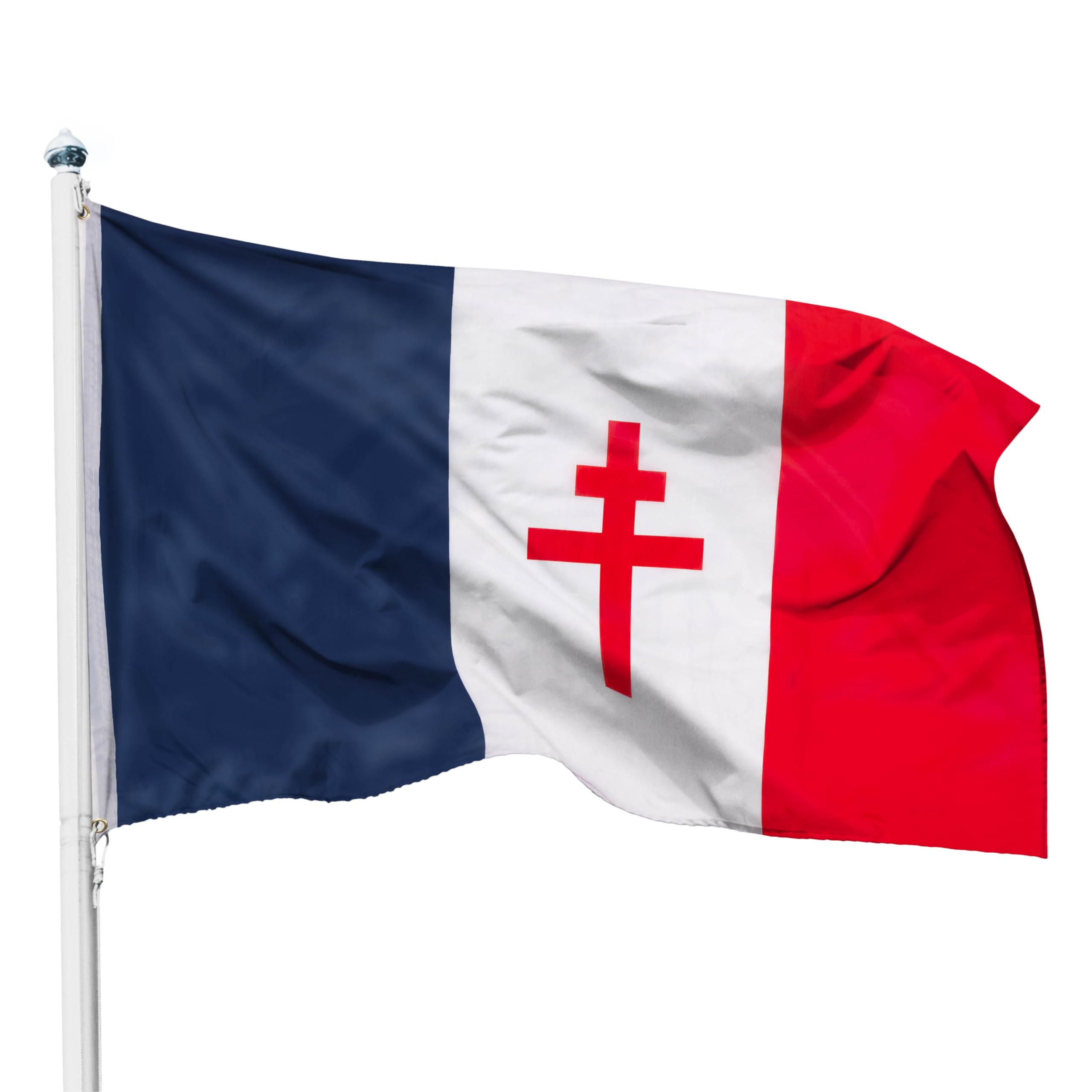 PHENO FLAGS France Resistance flag 1940-1944 - 90x150cm - weatherproof & tearproof - symbol of the French Resistance in World War Two