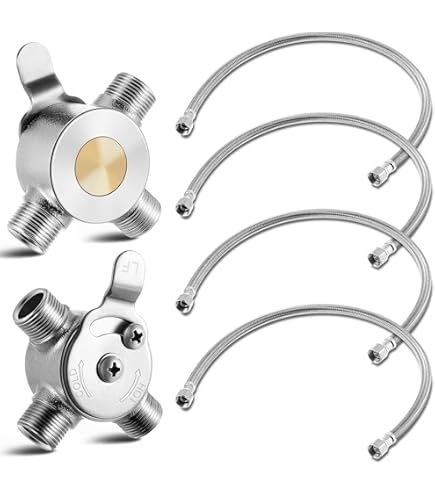 Plumb Pak 3-Way Quarter Turn Valve - Chrome Shut-Off Valve For Plumbing