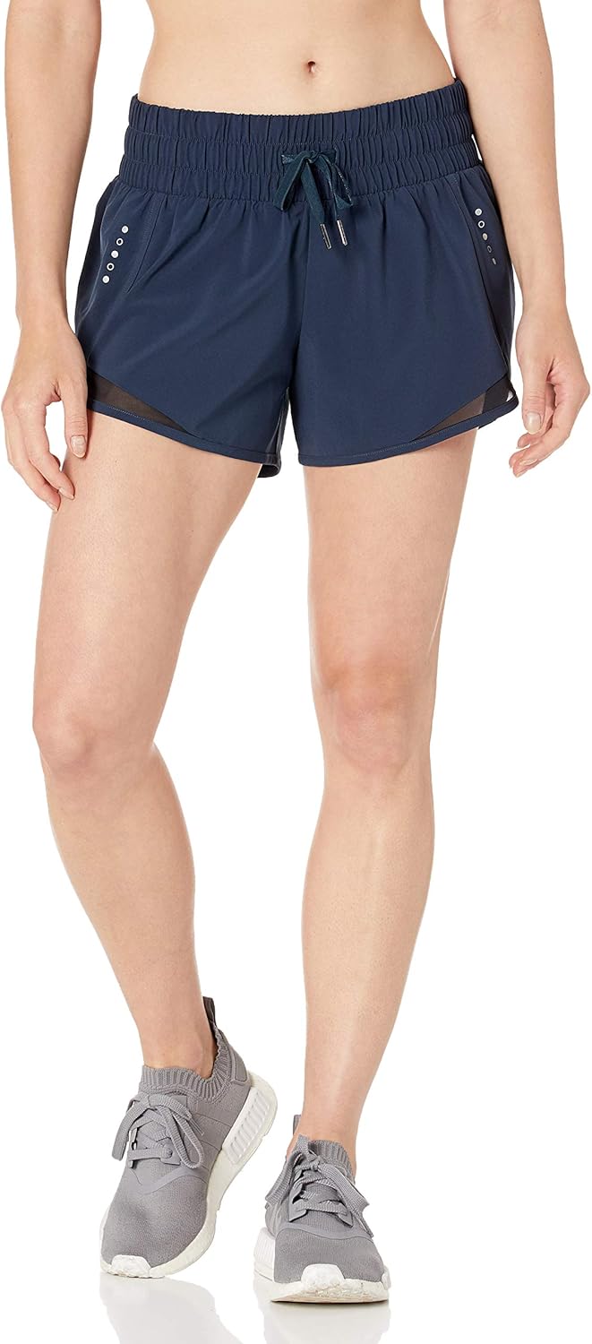  Brand - Core 10 Women's (XS-3X) Rouched Waistband Run Short Brief Liner-3": Clothing