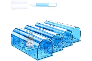 WANQUEEN 4 Pack Humane Mouse Traps No Kill, Live Mouse Traps Indoor for Home, Reusable Mice Small Rat Trap Catcher for House & Outdoors
