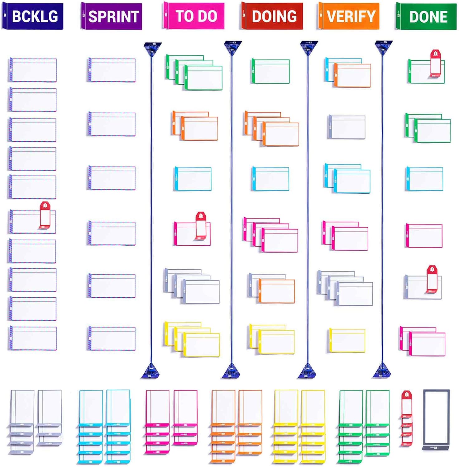 PATboard Scrum and Kanban Board PATlane Column Dividers - Set of 4 Adjustable Column Separators - Image 4